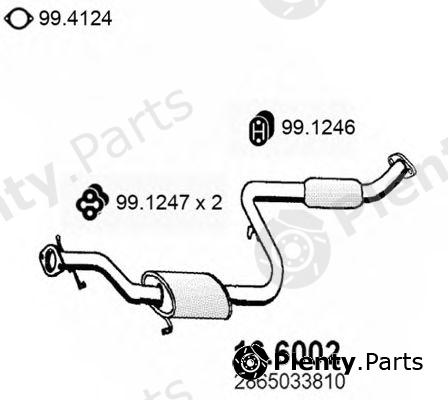  ASSO part 16.6002 (166002) Middle Silencer