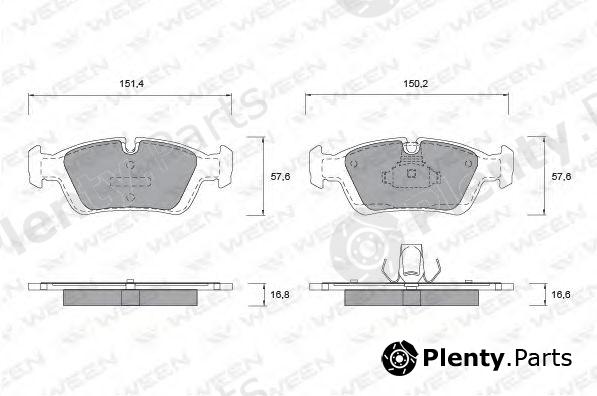  WEEN part 151-1141 (1511141) Brake Pad Set, disc brake