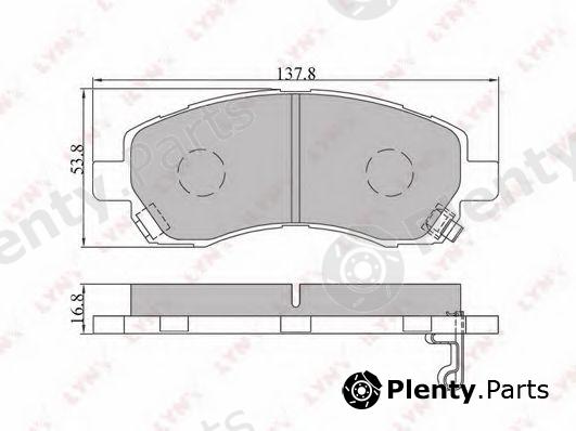  LYNXauto part BD-7105 (BD7105) Brake Pad Set, disc brake
