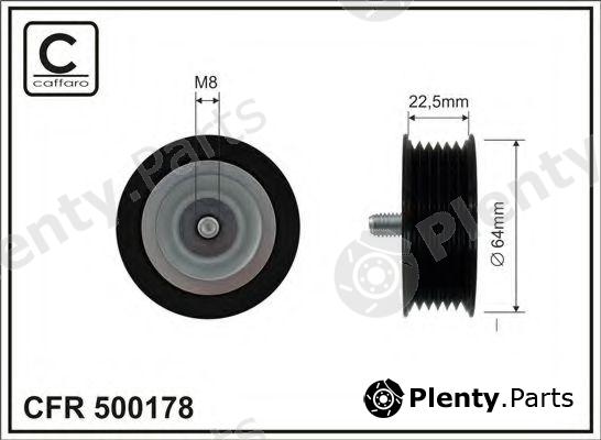  CAFFARO part 500178 Deflection/Guide Pulley, v-ribbed belt