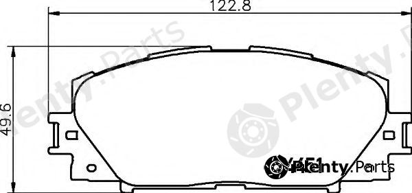  HELLA part 8DB355014-311 (8DB355014311) Brake Pad Set, disc brake