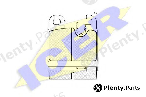  ICER part 180302 Brake Pad Set, disc brake