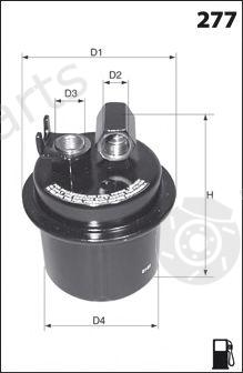  MECAFILTER part ELE6103 Fuel filter