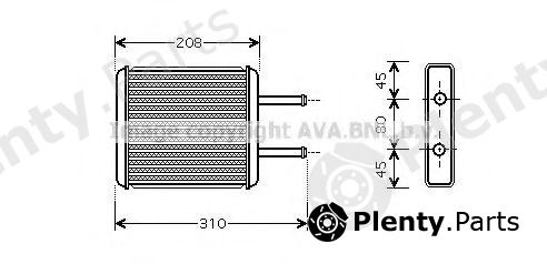  AVA QUALITY COOLING part KA6043 Heat Exchanger, interior heating