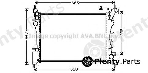  AVA QUALITY COOLING part OL2574 Radiator, engine cooling