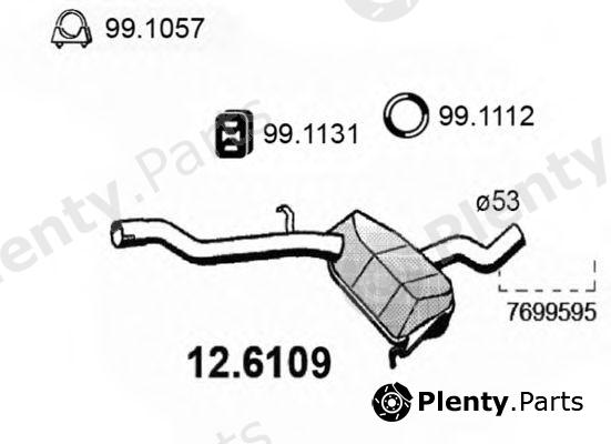  ASSO part 12.6109 (126109) Middle Silencer