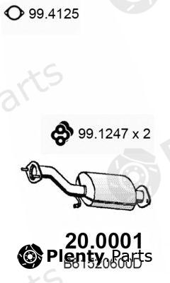  ASSO part 20.0001 (200001) Catalytic Converter