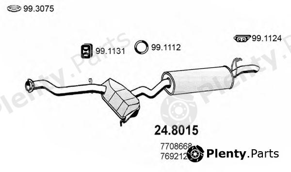 ASSO part 24.8015 (248015) Middle-/End Silencer