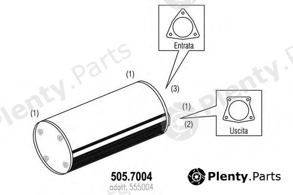  ASSO part 505.7004 (5057004) Middle-/End Silencer