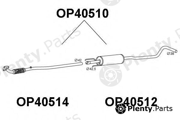  VENEPORTE part OP40510 Middle Silencer