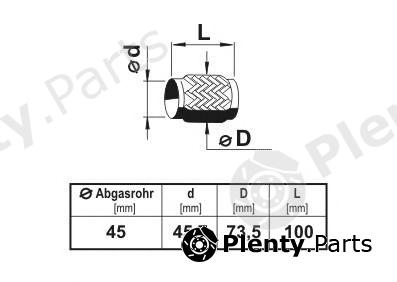  ERNST part 460002 Flex Hose, exhaust system