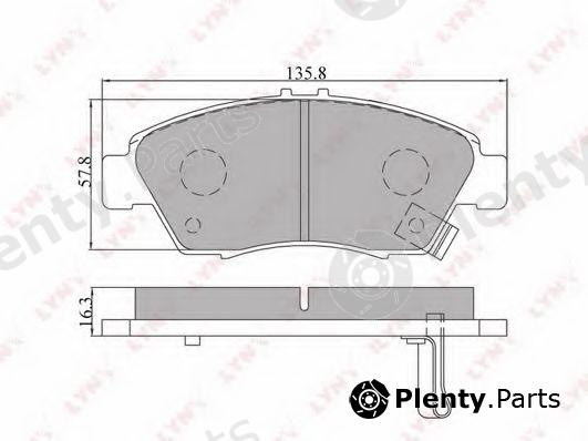  LYNXauto part BD3406 Brake Pad Set, disc brake