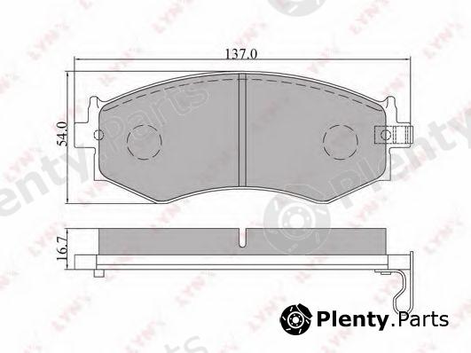  LYNXauto part BD5708 Brake Pad Set, disc brake