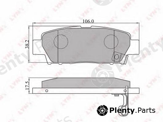  LYNXauto part BD7513 Brake Pad Set, disc brake