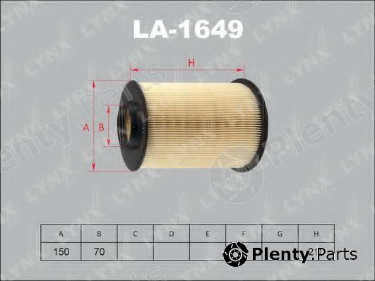  LYNXauto part LA-1649 (LA1649) Air Filter