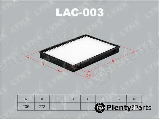  LYNXauto part LAC003 Filter, interior air