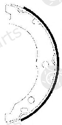  HELLA part 8DA355050-571 (8DA355050571) Brake Shoe Set, parking brake