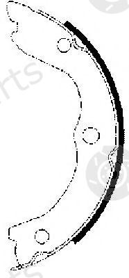  HELLA part 8DA355050-611 (8DA355050611) Brake Shoe Set, parking brake