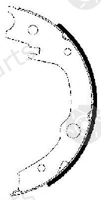  HELLA part 8DA355050-651 (8DA355050651) Brake Shoe Set, parking brake