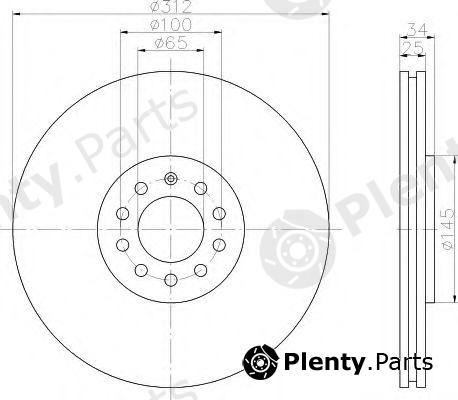  HELLA part 8DD355106-731 (8DD355106731) Brake Disc