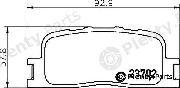  HELLA part 8DB355011-001 (8DB355011001) Brake Pad Set, disc brake