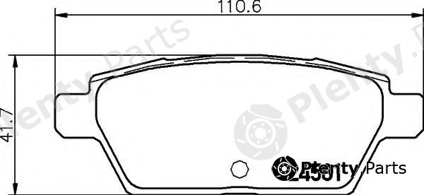  HELLA part 8DB355015-091 (8DB355015091) Brake Pad Set, disc brake