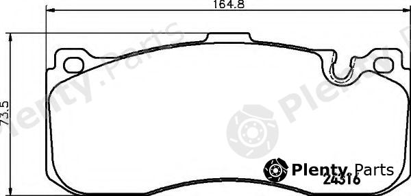  HELLA part 8DB355014-041 (8DB355014041) Brake Pad Set, disc brake