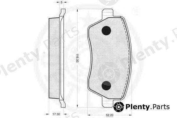  OPTIMAL part 12131 Brake Pad Set, disc brake