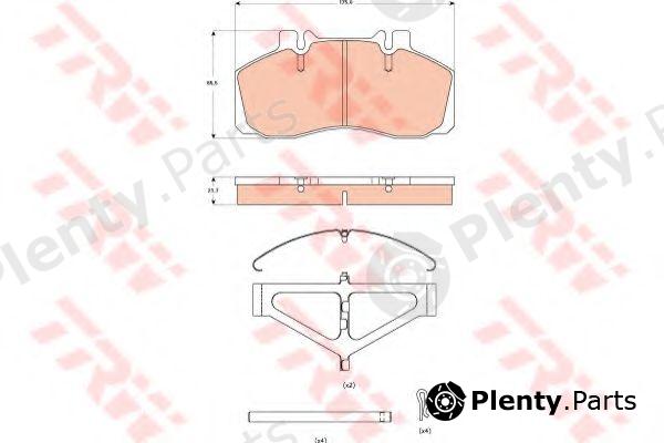  TRW part GDB5004 Brake Pad Set, disc brake