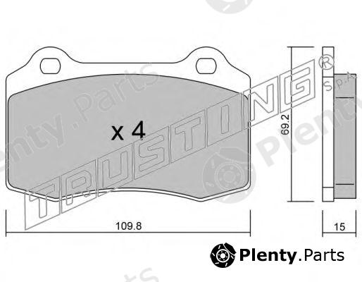  TRUSTING part 260.2 (2602) Brake Pad Set, disc brake