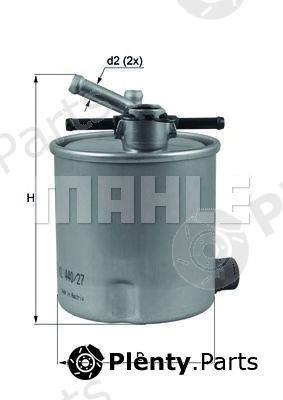  MAHLE ORIGINAL part KL440/27 (KL44027) Fuel filter