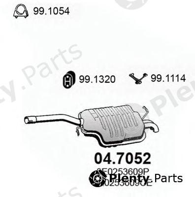  ASSO part 04.7052 (047052) End Silencer