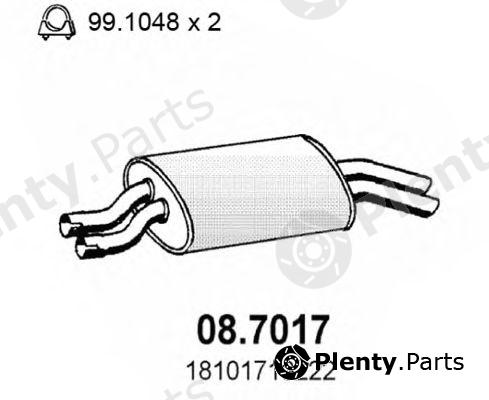  ASSO part 08.7017 (087017) End Silencer