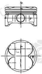  KOLBENSCHMIDT part 40086620 Piston