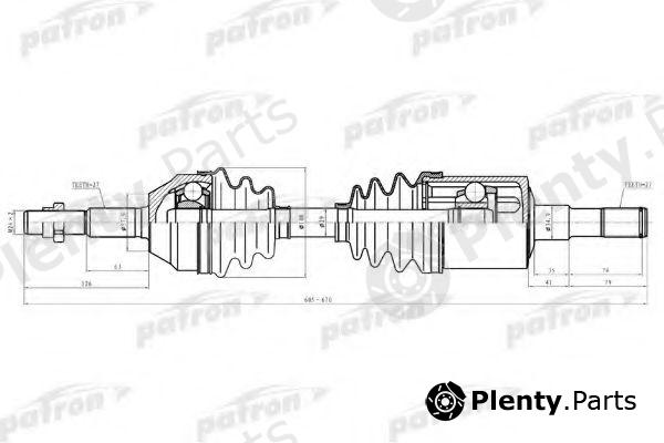 PATRON part PDS0616 Drive Shaft