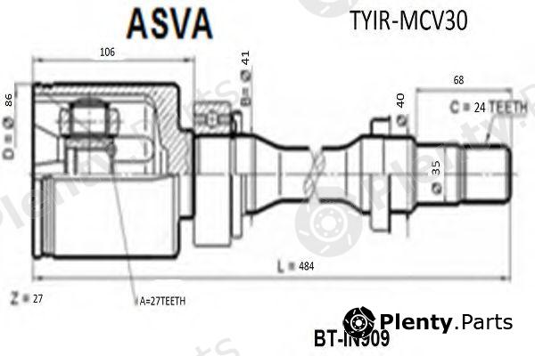 ASVA part TYIR-MCV30 (TYIRMCV30) Joint Kit, drive shaft