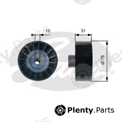  GATES part T36444 Deflection/Guide Pulley, v-ribbed belt