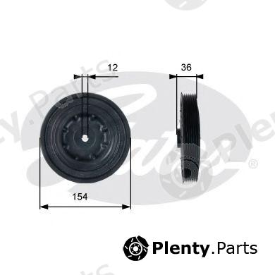  GATES part TVD1128 Belt Pulley, crankshaft