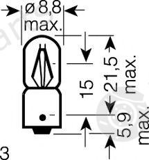  OSRAM part T4W Bulb, park-/position light