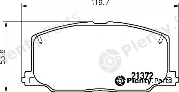  HELLA part 8DB355005-771 (8DB355005771) Brake Pad Set, disc brake
