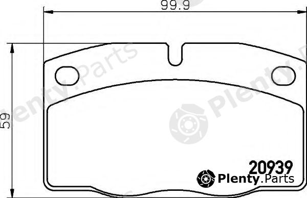  HELLA part 8DB355007-251 (8DB355007251) Brake Pad Set, disc brake