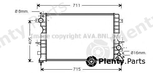  AVA QUALITY COOLING part AU2165 Radiator, engine cooling