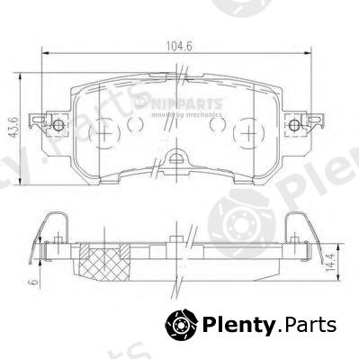  NIPPARTS part N3613026 Brake Pad Set, disc brake