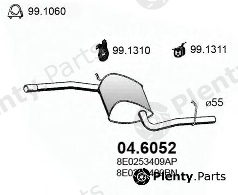  ASSO part 04.6052 (046052) Middle Silencer