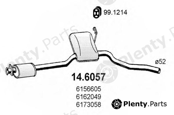  ASSO part 14.6057 (146057) Middle Silencer