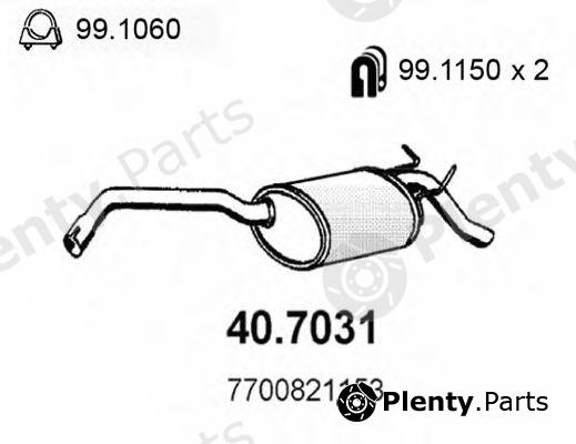  ASSO part 40.7031 (407031) End Silencer