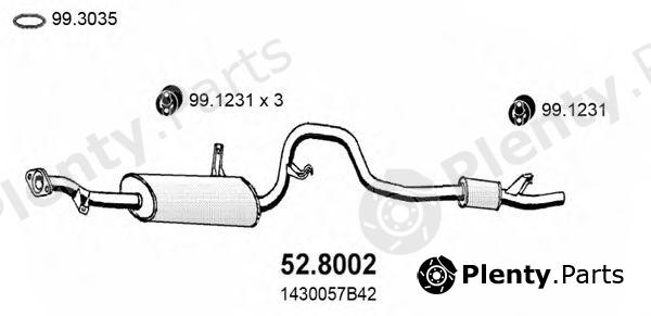  ASSO part 52.8002 (528002) Middle-/End Silencer