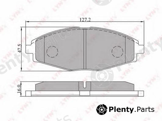  LYNXauto part BD1801 Brake Pad Set, disc brake