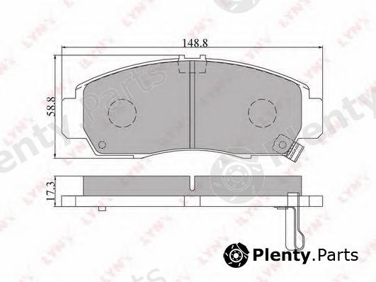  LYNXauto part BD3403 Brake Pad Set, disc brake