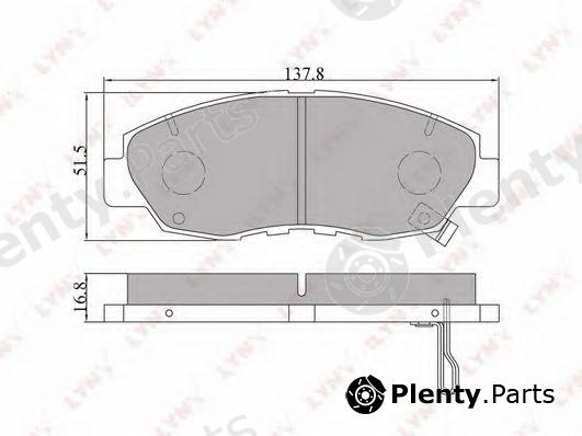  LYNXauto part BD-3410 (BD3410) Brake Pad Set, disc brake